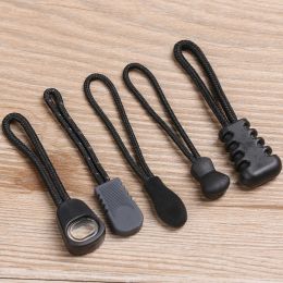 5Pcs Zipper Pull Puller End Fit Rope Tag Fixer Zip Cord Tab Replacement Clip Broken Buckle Bag Suitcase Tent Backpack Accessory