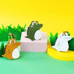 Keychains Creative Crocodile Keychain PU Cute Leather Card Cover Access Bag Protective Case Animal Holder Birthday Gift