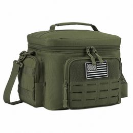 tactical Lunch Box for Men Military Heavy Duty Lunch Bag Work Leakproof Insulated Durable Thermal Cooler Bag Meal Cam Picnic K601#