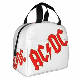 ac DC Heavy Insulated Lunch Bags Large Metal Rock Music Reusable Cooler Bag Tote Lunch Box Work Outdoor Men Women K4FM#