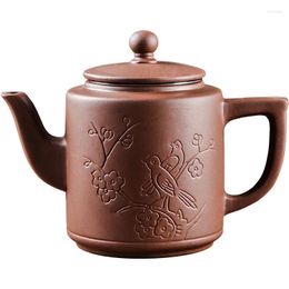 Cups Saucers Yixing Zisha Pot Stainless Steel Strainer Teapot Large Capacity Flower Tea Single Cup Kettle Set Home 700ml Maker