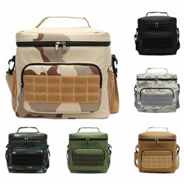 tactical Lunch Box for Men Work Leak Proof Insulated Durable Beach Thermal Cooler Handbag Cam Picnic Square Bags Portable r0d5#