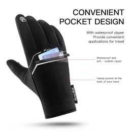 Winter Outdoor Cycling Gloves for Men and Women Wear Resistant Warm Waterproof Gloves Motorcycle Riding Touch Screen Gloves