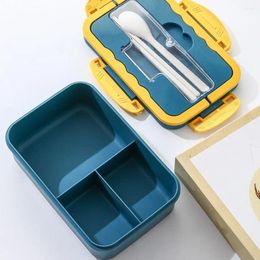 Dinnerware Portable Sealed Lunch Box 2 Layer Mesh Kids Leak Proof With Snack Cutlery Picnic Bento Outdoor Camping Container S4x2