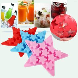 Baking Moulds 1x Five Star Shaped Cool Silicone Ice Cubes Tray Freeze Mold Maker Tools For Club Bar Party