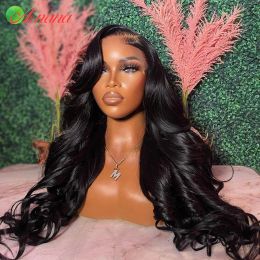 Highlights Brown Blonde Coloured Body Wave Lace Frontal Wigs Transparent Lace Human Hair Wig For Women Pre-Plucked 180% Density