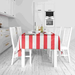 Table Cloth 2 Pcs Dining Room Decor Circus Tablecloth Party Cover Stripe Theme Decorations Red Favors