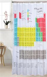 Periodic Table of Elements Shower Curtain Chemical Form Digital Printing Waterproof Bathroom Products 210830240G7503105