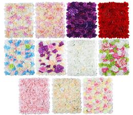 New 40x60cm Artificial Silk Rose Flower Wall Decoration Beautiful Party Decorative Silk Hydrangea Wedding Decoration Backdrop7131307