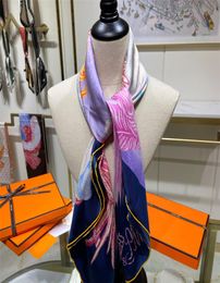 High Quality Womens Scarf Silk Designer Scarfs Square Print Bandana 9090cm Fashion Luxury Accessories7907175