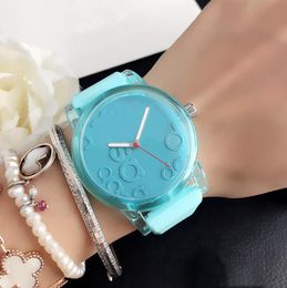 Brand Quartz Wrist watches for Women Men Unisex with 3 Leaves leaf Clover style dial Silicone band watch AD225813247