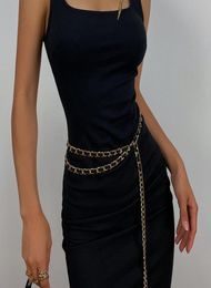 Belts WOMENGAGA French Metal Woven Mediaeval Doublelayer Waist Chain Accessories Are Fashion Belt Sexy Korean Women QW59397761