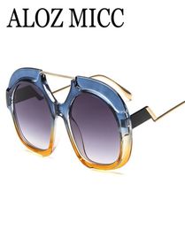 ALOZ MICC Vintage Round Sunglasses Women Men Brand Designer 2018 Fashion Oversized Sun Glasses Female Eyewear Oculos UV400 A5973134785