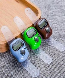 Mini Hand Hold Portable Band Tally Plastic Row Counter LCD Digital Screen Finger Ring Electronic Head Count3310533