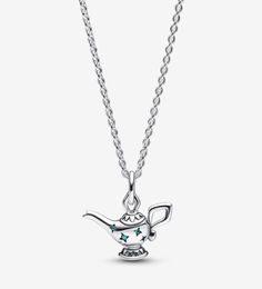 925 Sterling Silver Aladdin Lamp Pendant Collier Necklace Fashion Wedding Engagement Jewellery Making for Women gifts9407918