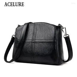 Bag ACELURE Solid Color Soft PU Leather Small High Capacity Shoulder Crossbody Bags For Women Simple Fashion Shopping Purse