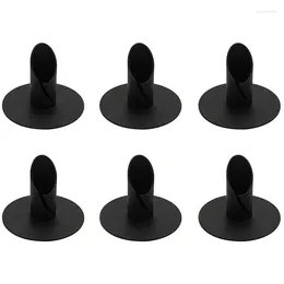 Candle Holders Set Of 6 Black Candlestick For Taper Wedding Dinning Party Fireplace Stand