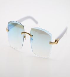 fashion design Rimless Sunglasses White Aztec Arms sunglasses Unisex dazzle C Decoration gold frame glasses high quality9339476