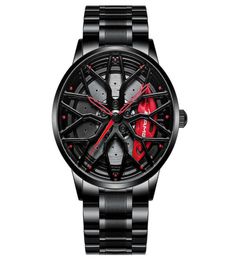 NEKTOM TE37 Car Wheel Watch Men Quartz Watch Drop Luxury men wrist Watch4352195