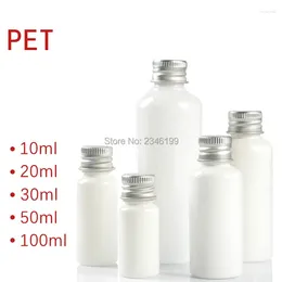 Storage Bottles Empty Plastic Bottle 20ml Aluminum Cover Container 30ml Rotary Packaging 100ml White Seal 50ml 50pcs