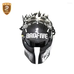 Motorcycle Helmets Full Face Real Carbon Fiber Helmet Racing Black Protect Universal Auto Accessories