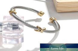 Top Bangle Jewellery Stainless Steel Twisted Bracelets & For Women Selling Open Cuff Antique4219436