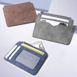 Wallets Matte Frosted Gift For Dad Leather Small Money Bag Short Card Holder Coin Purse Clip Wallet