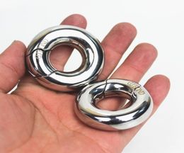 15 Sizes Devices Cock Ring Male Scrotum Pendants Penis Glans Rings Cockrings Stainless Steel Scrotal Pendant Weight Bearing BDSM Toys BB2-2-1058458099