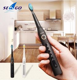 Electric Toothbrush Wave Rechargeable Top Quality Smart Chip Toothbrush Head Replaceable Whitening Healthy Best Gift ! C181126015214865