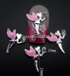 Whole 10pcs 3d alloy fairy design glitter for nail decoration sticker on nails Jewellery YNS0811544537