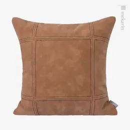 Pillow Coffee Color Leather Stitching Living Room Sofa Simple El Bedroom Bedside Winery Dining