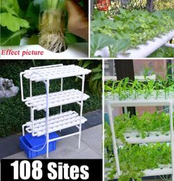 Planters Pots 10836 Holes Hydroponic Piping Site Grow Kit Water Culture Planting Box Garden System Nursery Pot Rack 220V8478194