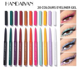 Handaiyan pen liner 20 Colors Rotate Eyeliner Pencil Waterproof High Pigment LongLasting Makeup Colour Eye Liner Pencils6753896