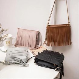 Shoulder Bags Fashion 2024 Casual Girls Ladies S Women's Purse Product Messenger Tassel Mobile Phone Bag