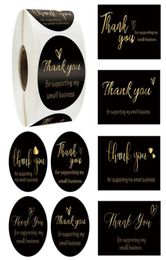 Gift Wrap 50500Pcs Thank You Stickers For Supporting My Business Thanks Greeting Cards Candy Bags Paper Seal Label Party Favor6353824