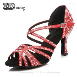 Dance Shoes Sneakers Women Latin Salsa Ballroom Dancing Rhinestone Comfortable JuseDanc