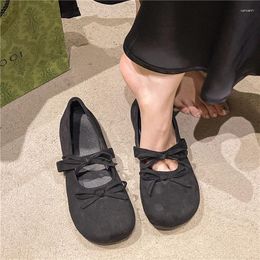 Casual Shoes Flats Women Bow Loafers Ballet Dance Summer Shallow Sandals 2024 Dress Comfort Walking Zapatillas De Mujer