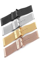 Milanese 04 line ultrathin stainless steel watch mesh belt pin buckle watch accessories 18 20 22 24mm3641367