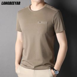 T-Shirts High End New Summer Brand Designer Luxury Tops Urban Mens t Shirt Vip Short Sleeve Casual Classic Fashion Mens Clothing 2023