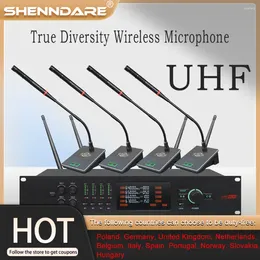 Microphones KT-8004 Professional True Diversity Wireless Microphone 4-ch UFH Frequency Large Range Conference Church Handheld MIC