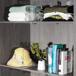 Kitchen Storage 4pieces Premium Transparent Shelf Divider For Clothes Organizer And Bedroom Lightweight Easy