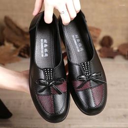 Casual Shoes Spring Autumn Mother's PU Flats Female Loafers For Women Rhinestone Sneakers Ladies Summer Non-slip Flat