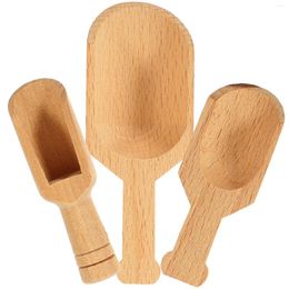 Tea Scoops Wooden Spoon Three Piece Set Coffee Ice Cream Accessory Compact Reusable Bath Salt Candy Spoons