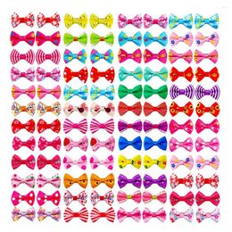 Dog Apparel 50/100pcs Hair Bows Dot Style Accessories Small Cat Bow Tie For Bowties