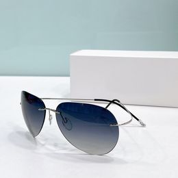 Rimless Sunglasses Grey Blue Gradient Men Women top quality Summer Sunnies Sonnenbrille Fashion Shades UV400 Eyewear