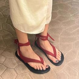 Sandals Women Flats Clip Toe Casual Shoes Summer Slippers Dress Flip Flops 2024 Trend Walking Beach Zapatos Slides