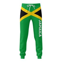 Men's Pants Mens sports pants Jamaican flag Jamaica with pockets jogger football multi-functional sports shirt with drawstringL2405