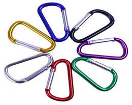 Carabiner Ring Keyrings Key Chains Outdoor Sports Camp Snap Clip Hook Keychain Hiking Aluminium Metal Convenient Hiking Camping Cli4884851