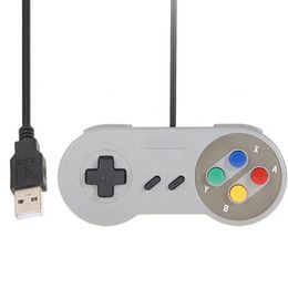 new 2024 1pcs Wired Super USB Controller Gamepad Joysticks Classic Joypad for Nintendo SNES Games Windows PC MAC Computer- for USB Gamepad