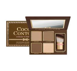COCOA Contour Kit 4 Colours Bronzers Highlighters Powder Palette Nude Colour Shimmer Stick Cosmetics Chocolate Eyeshadow with Br4014574